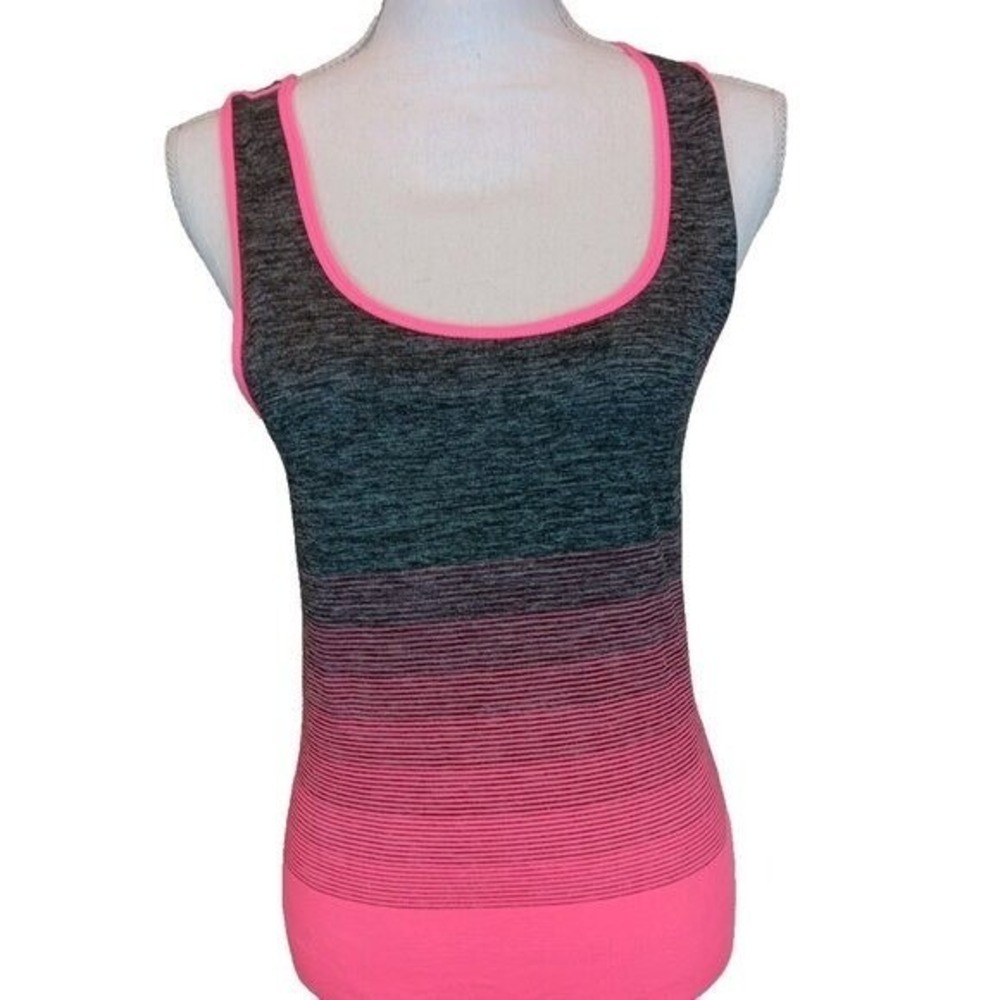 Sports Athletic Pink Black Stripe XL Top is perfect for Yoga & Fitness Workouts